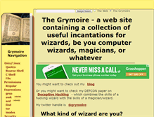 Tablet Screenshot of grymoire.com